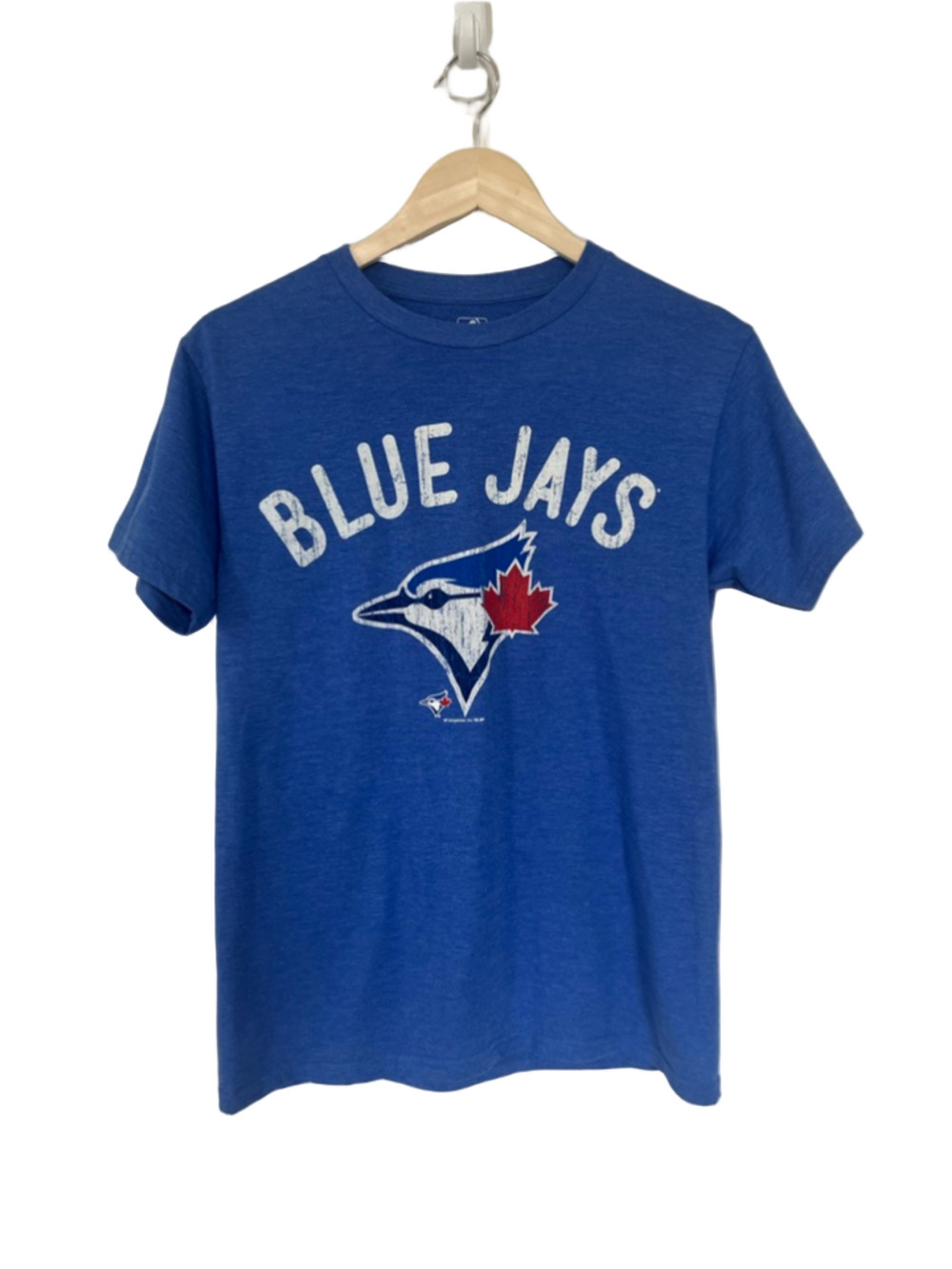 Blue Jays Blue Short Sleeve Tee Toronto Blue Jays MLB Baseball Cotton Blend